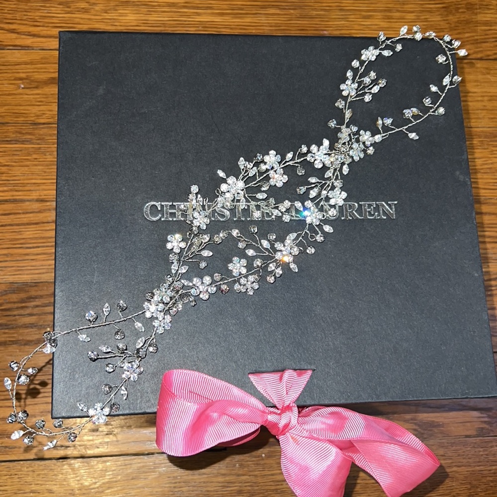 Authentic Christie Lauren Bridal Headpiece Flexible Vine
